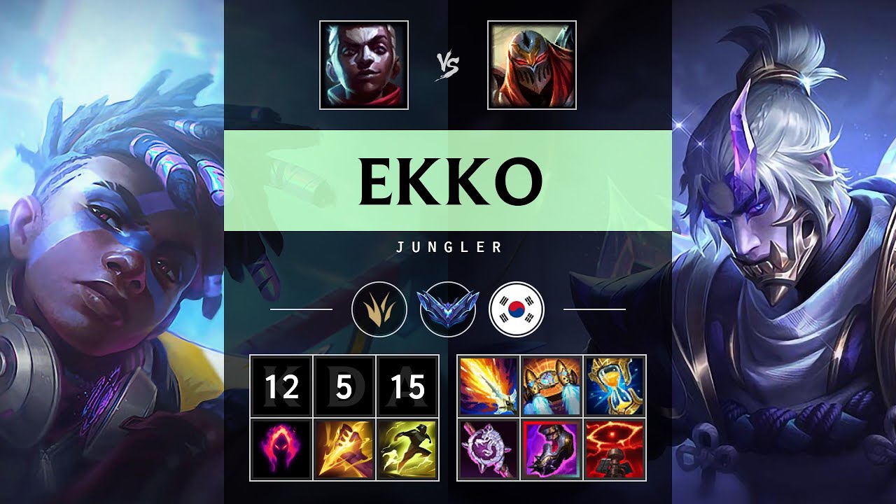 Ekko Jungle vs Zed - KR Diamond Patch 25.16