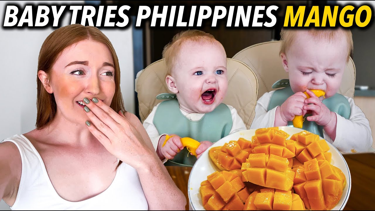Our Baby Trying Philippines Mango for the First Time! (Hilarious Reaction!)