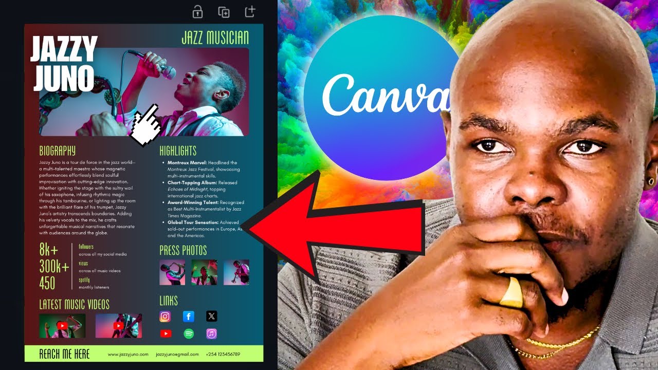 Create this SIMPLE artist EPK in less than 1 HOUR (Canva Tutorial)