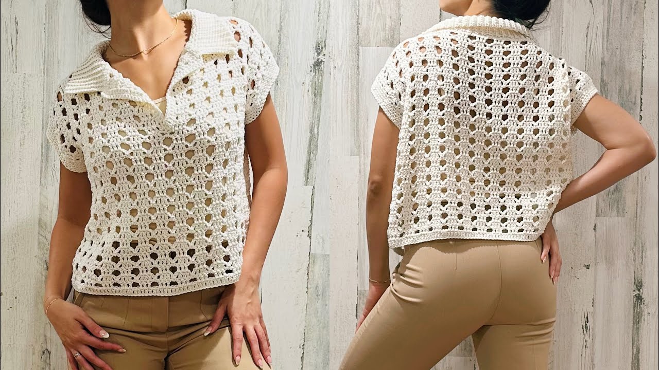 ✨CAMISA A CROCHET - CROCHET POLO SHIRT || TUTORIAL ||