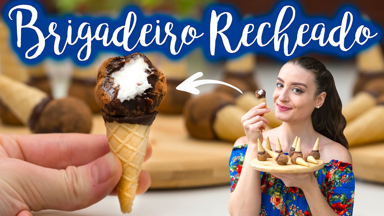 Como fazer BRIGADEIRO GOURMET de CORNETTO (recheado com sorvete) - Cozinha do Bom Gosto - Gabi Rossi