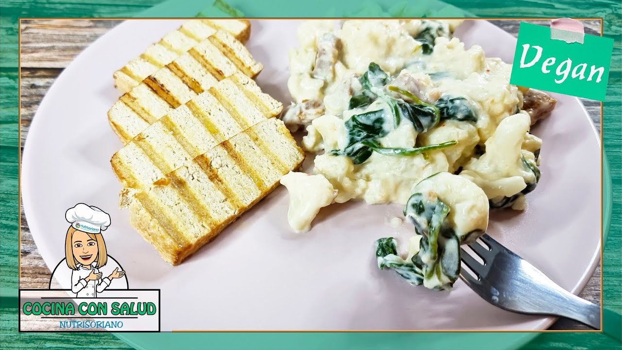 Salteado de COLIFLOR CON TOFU - 100% vegana