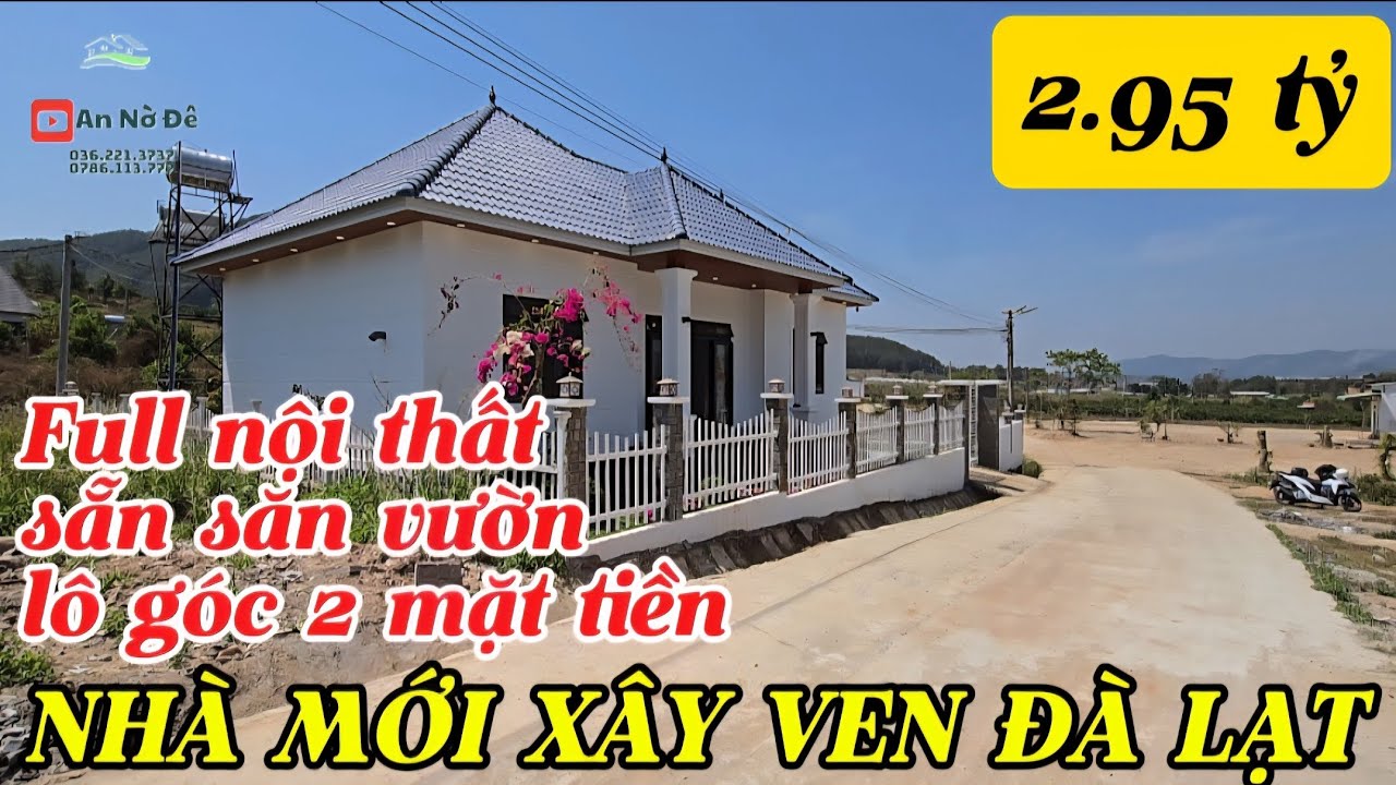 NHÀ MỚI XÂY FULL NỘI THẤT, VIEW ĐẸP, LÔ GÓC, GIÁ CHỈ 2.95 TỶ #datlamdong #nhadep #datvendalat 