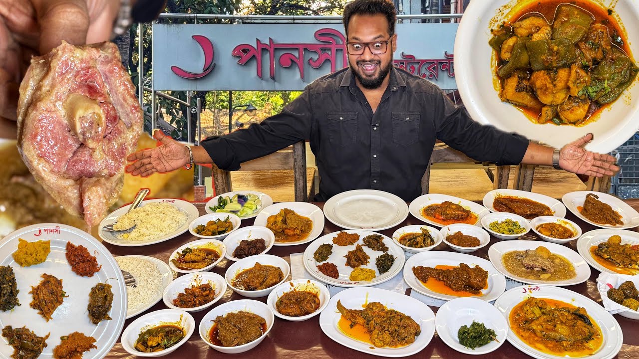 সিলেটের পানসীতে টেবিল ভর্তি খাবার 🤩 খাসির কোরমা, খাসির লেগ, সাতকরা গরু, চিতল, চিংড়িসহ টোটাল ৩৫ পদ 🔥