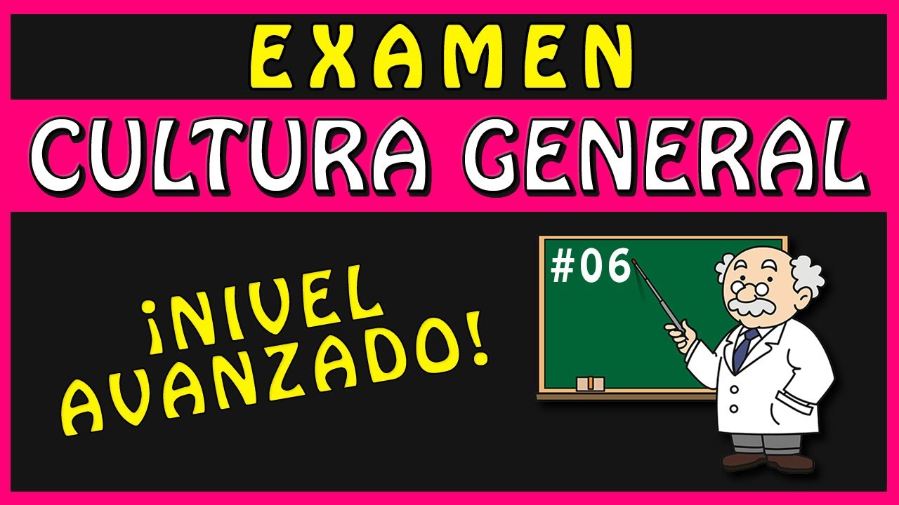 ☑️​ PRUEBA DE CULTURA GENERAL🤯🧠​​🎓 #06   | 50 PREGUNTAS | NIVEL AVANZADO |