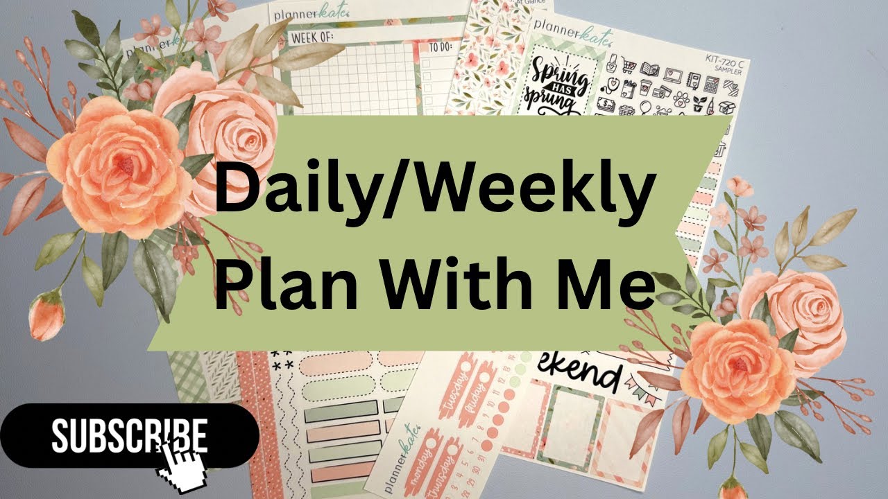 Планирование на неделю | Erin Condren Daily Duo Plan With Me + наклейки для планировщика Kate