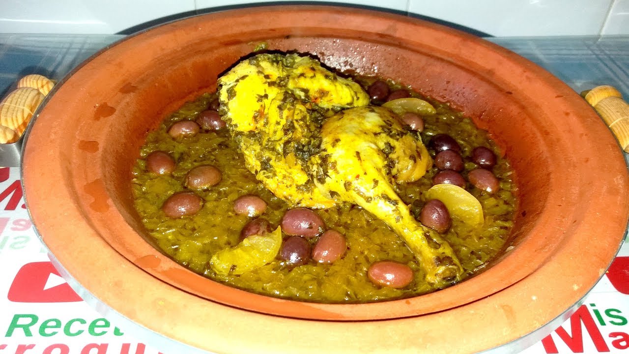 TAJINE DE POLLO CON ACEITUNAS - COMIDA TIPICA DE MARRUECOS