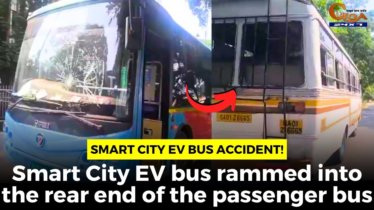 Авария электробуса Smart City! Электробус Smart City врезался в заднюю часть пассажирского автобуса.