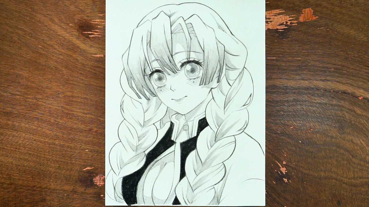 How to Draw Kanroji Mitsuri Easy | Demon Slayer Anime Art