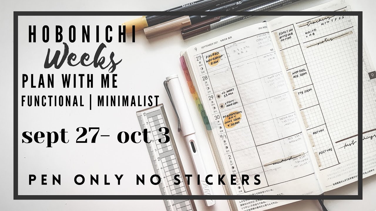 Functional Hobonichi Weeks plan with me | no stickers minimalist | 0927-1003 paperjoyph