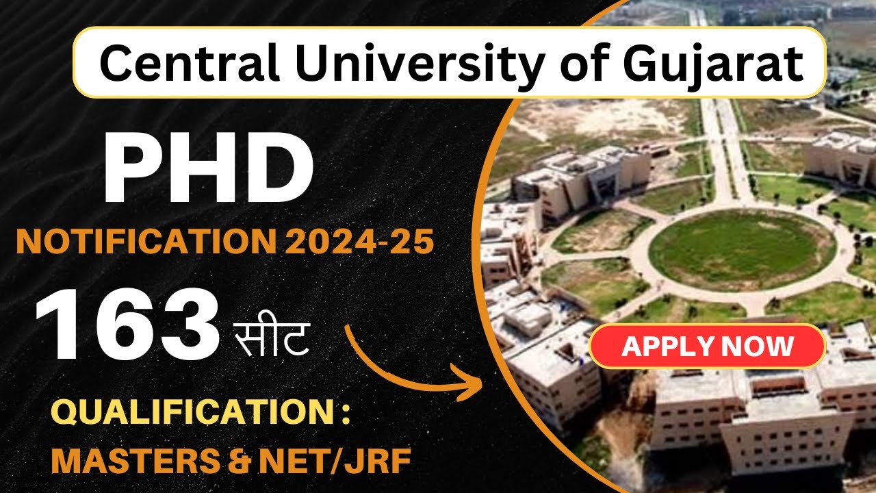 Gujarat Central University Admission 2024 | PHD NEW NOTIFICATION 2024 | Admission Process |Syllabus