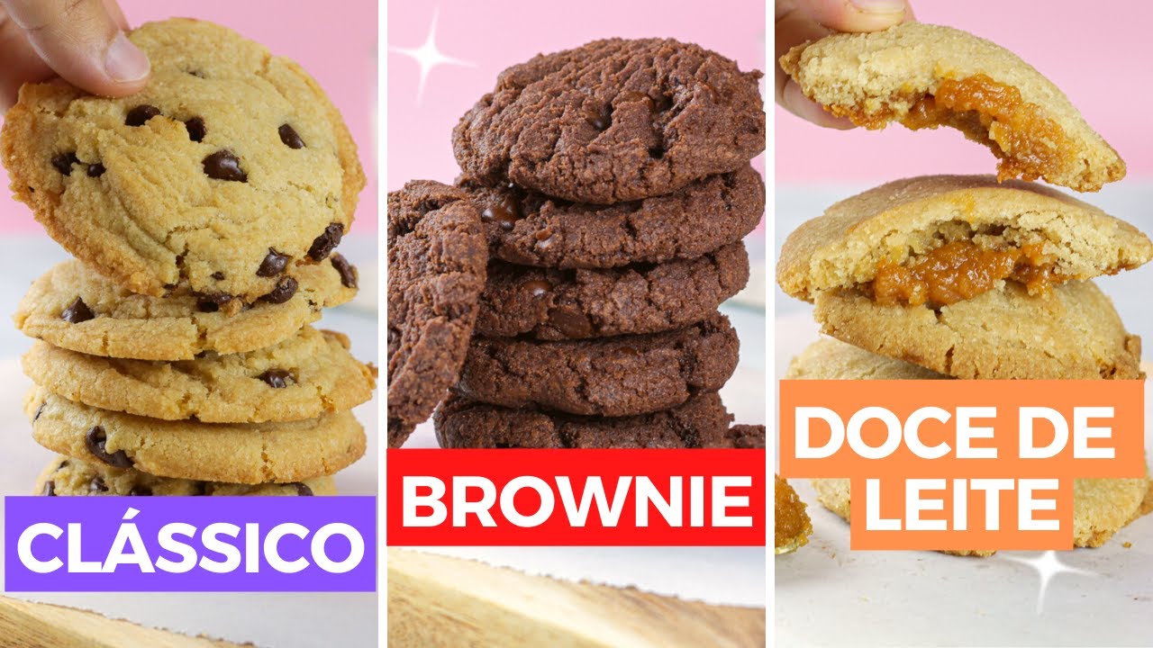 3 receitas de COOKIE 🍪 (vegano, prático e DELICIOSO)