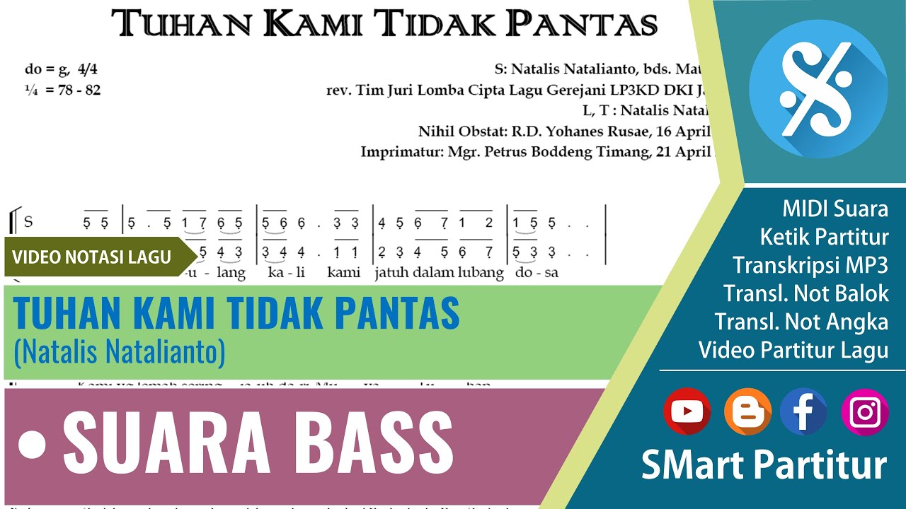 Tuhan Kami Tidak Pantas Suara Bass | Untuk Latihan