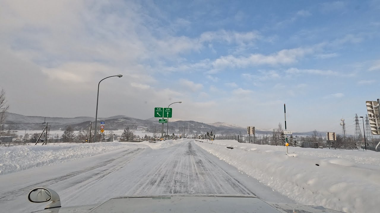 道央自動車道 11：旭川鷹栖IC→比布大雪PA（北海道上川郡）