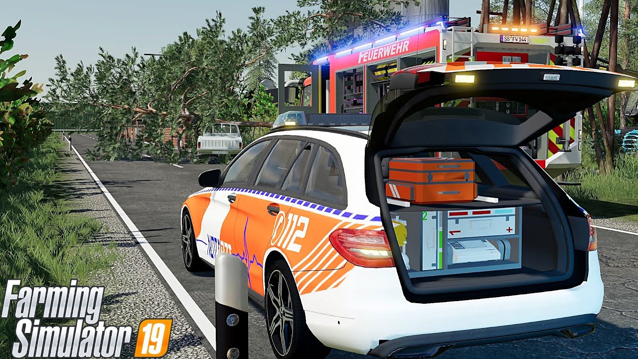 LS19 - Schwerer Forst Unfall! Notarzt Feuerwehr und Polizei im Einsatz 😱🚒