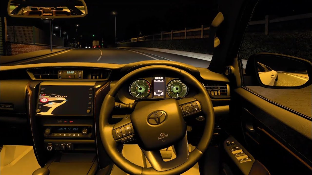 Toyota Fortuner Night Drive - Euro Truck Simulator 2 | Realistic Graphics 