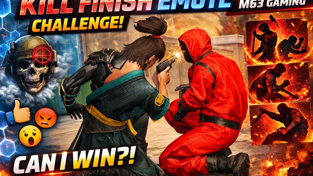 Only Finish Emote Challenge 🔥 এত কঠিন হবে ভাবিনি! | M63 Gaming#m63gaming #vairalvideo #bloodstrike 