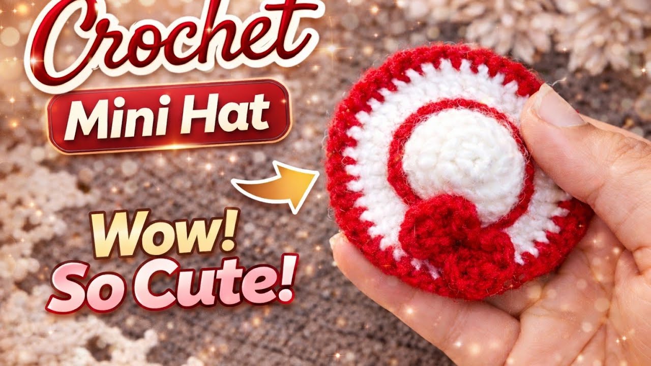Easy Crochet Keychain Tutorial for Beginners | Make a Tiny Hat in Just 17 Minutes
