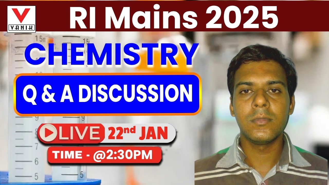 OSSSC RI MAINS 2025 | Chemistry | Most Expected Questions Discussion | By Deepak  sir #vanik