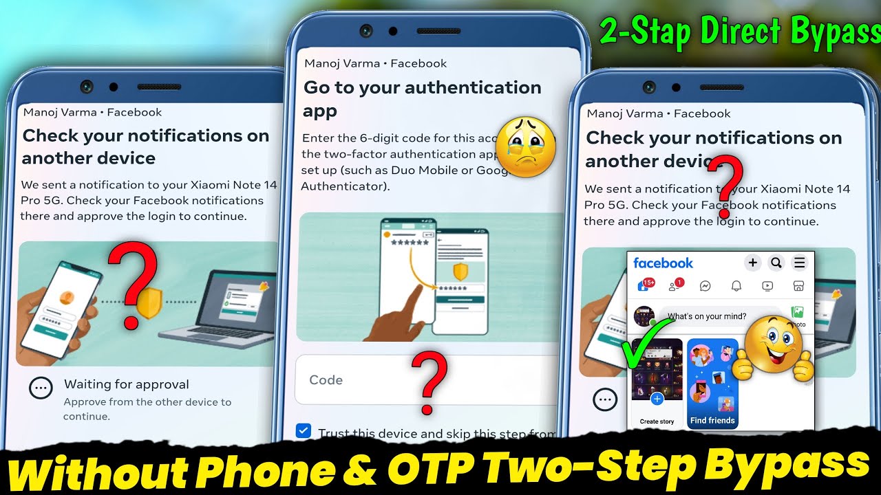 Facebook Two step authentication Login Code Problem 2025? | Go to your authentication app facebook