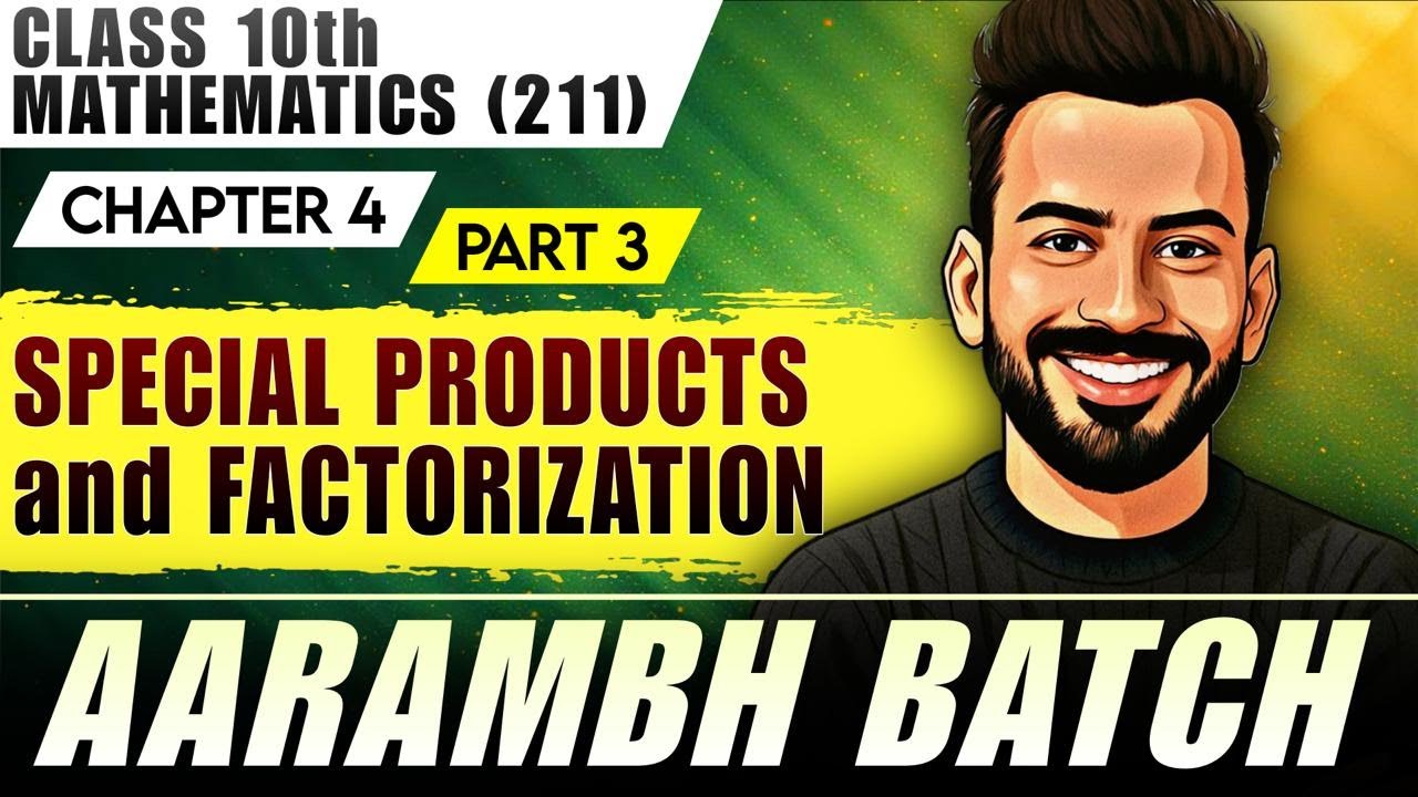 NIOS Maths Class 10th Special Products and Factorization | Exercise Question Part-3 | Aaraambh Batch