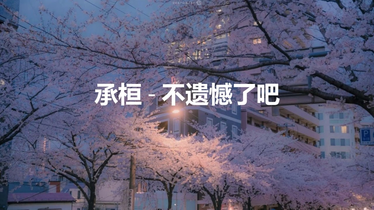 承恒 - 不遗憾了吧 (歌词版)半小时循环  Cheng Huan - No Regret anymore (song Lyrics) Half Hour Playing