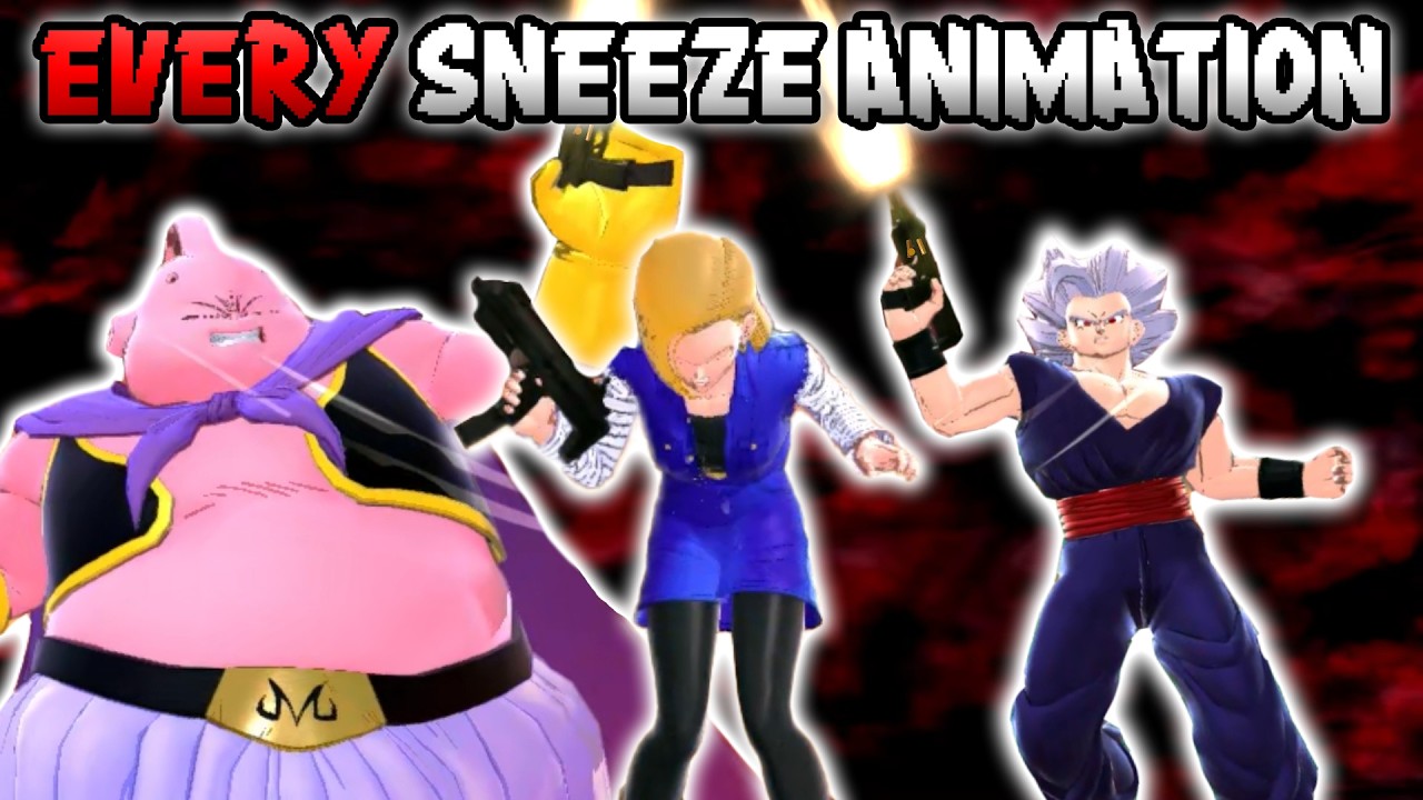 Every Sneeze Animation In Dragon Ball The Breakers