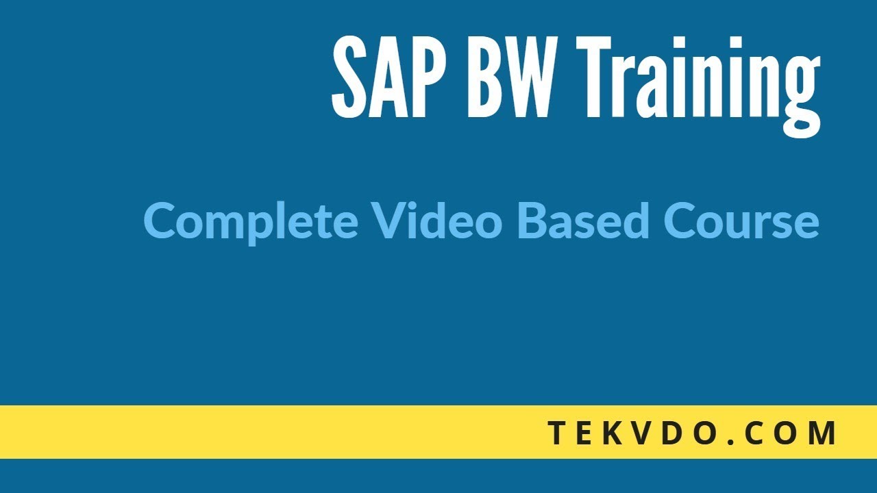 BW Info Provider in detail- SAP Business Warehouse(BW) Training
