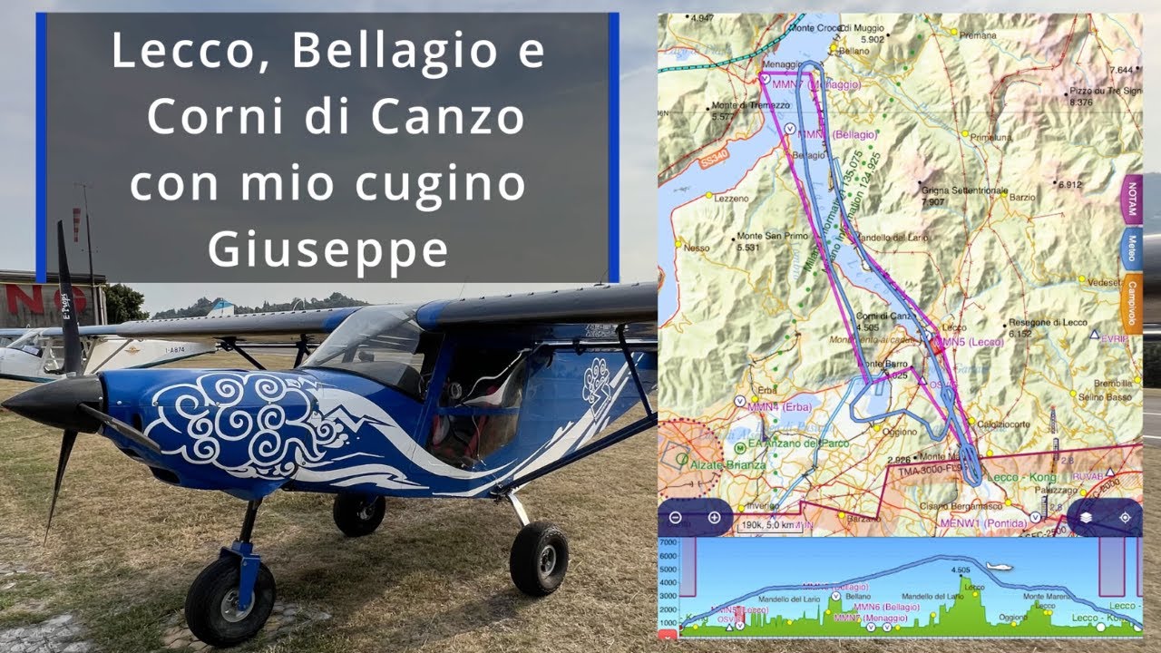 Volo su Bellagio e Corni di Canzo con il Savannah ICP
