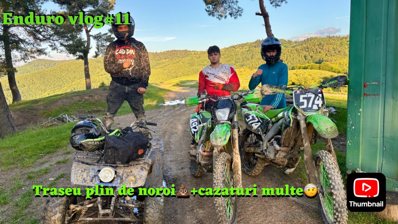 Enduro vlog#11 Traseu cu mult noroi💩+cazaturi multe🤕+membru nou in echipa💪 | X2 Kxf250xExc250XBashan