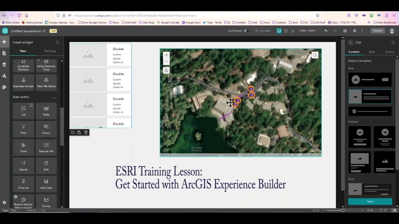 Geography 66 Week 4. GPS Tour Using Experience Builder Video 2