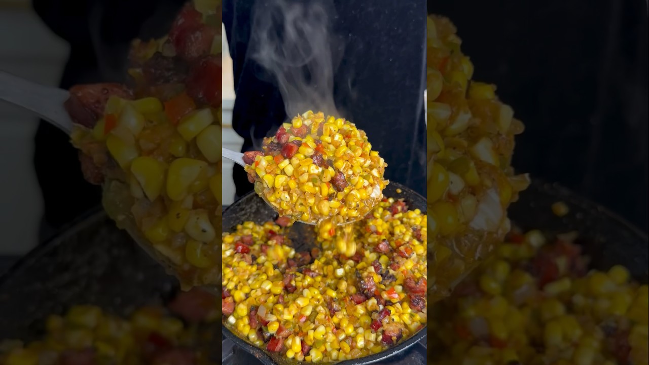 Кукурузный мак-шу с каджунской кукурузой, приготовленный с использованием моей новой южнокреольск...