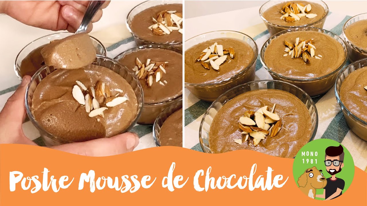 Postre MOUSSE DE CHOCOLATE. S&uacute;per Cremoso y Muy F&aacute;cil / MONO 1981