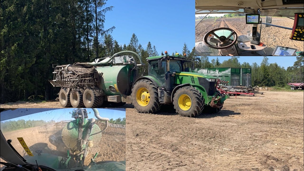 Cab View | John Deere 7310R + Samson pg 25 | Spreading Liquid manure