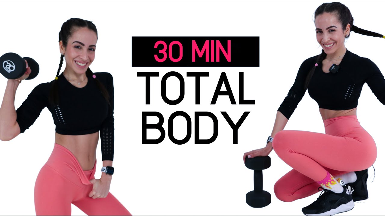 30 MIN WORKOUT TOTAL BODY || AT HOME || With or without dumbbells || BODY ON FIRE 🔥 3 ROUNDS 40/15