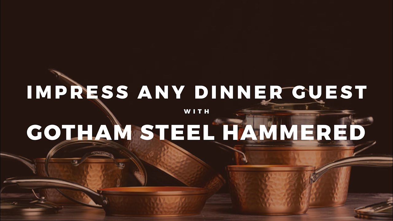 Impress Any Dinner Guest With Gorgeous Hammered Cookware By Gotham Steel