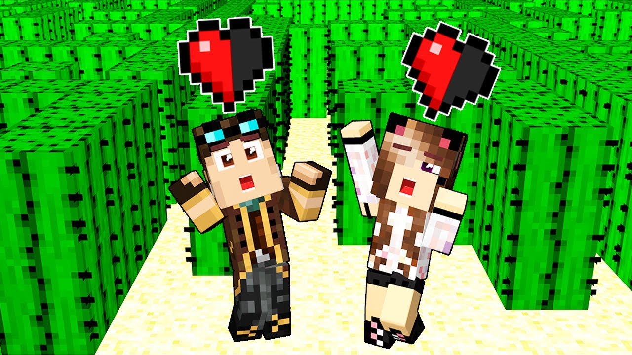 Scappiamo dal LABIRINTO DI CACTUS con MEZZO CUORE su MINECRAFT!