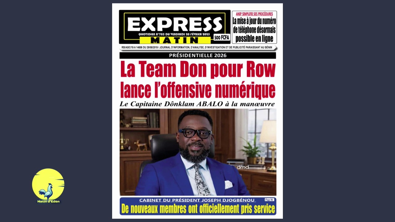 Présidentielle 2026 : La TEAM DON POUR ROW lance l'offensive numérique
