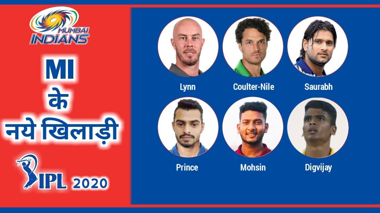 IPL 2020 MI New Players | MI New Team 2020 | IPL Auction 2020 | Mumbai Indians IPL 2020
