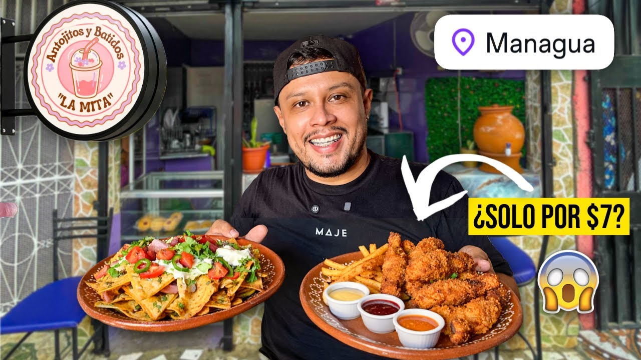 Comiendo por MENOS de $7 en MANAGUA 🇳🇮🔥Comida rápida BARATA ¿Vale la pena? 😱