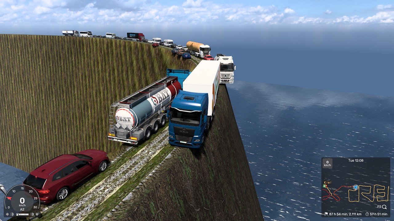 Indian TATA truck drive in dangerous Roads Euro Truck Simulator 2