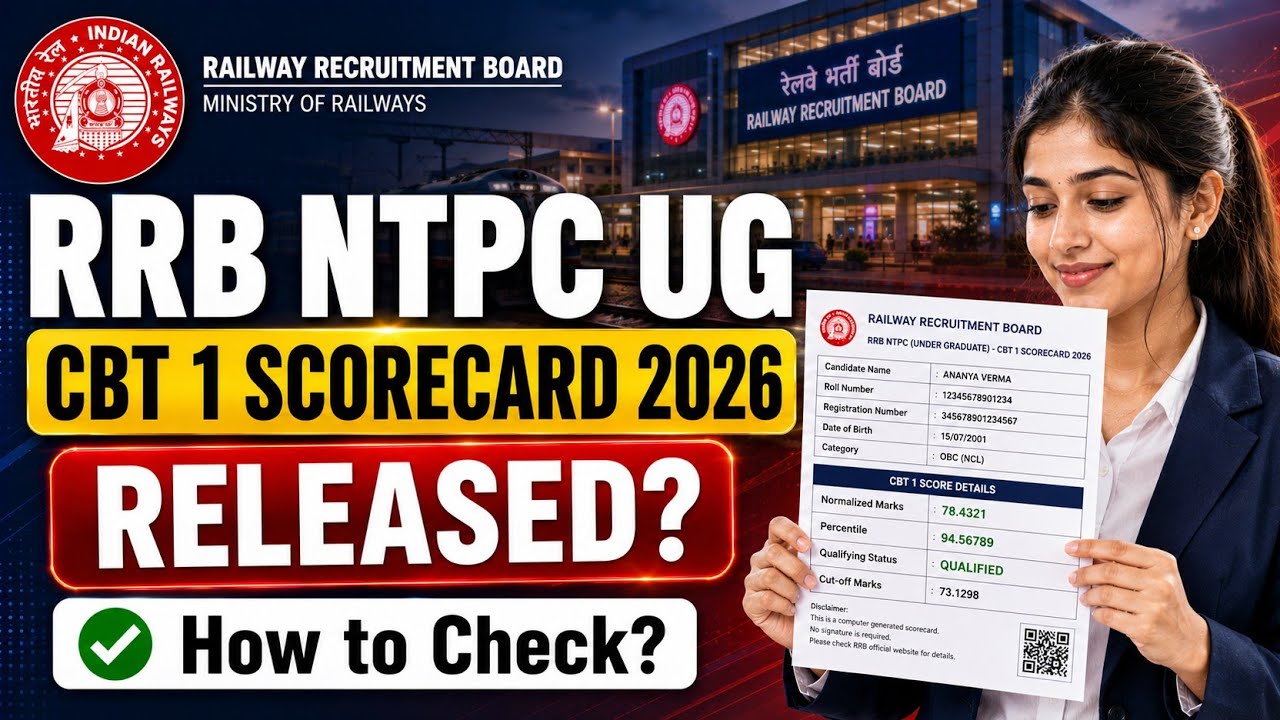 rrb ntpc ug scorecard 2026 | how to check rrb ntpc ug scorecard 2026