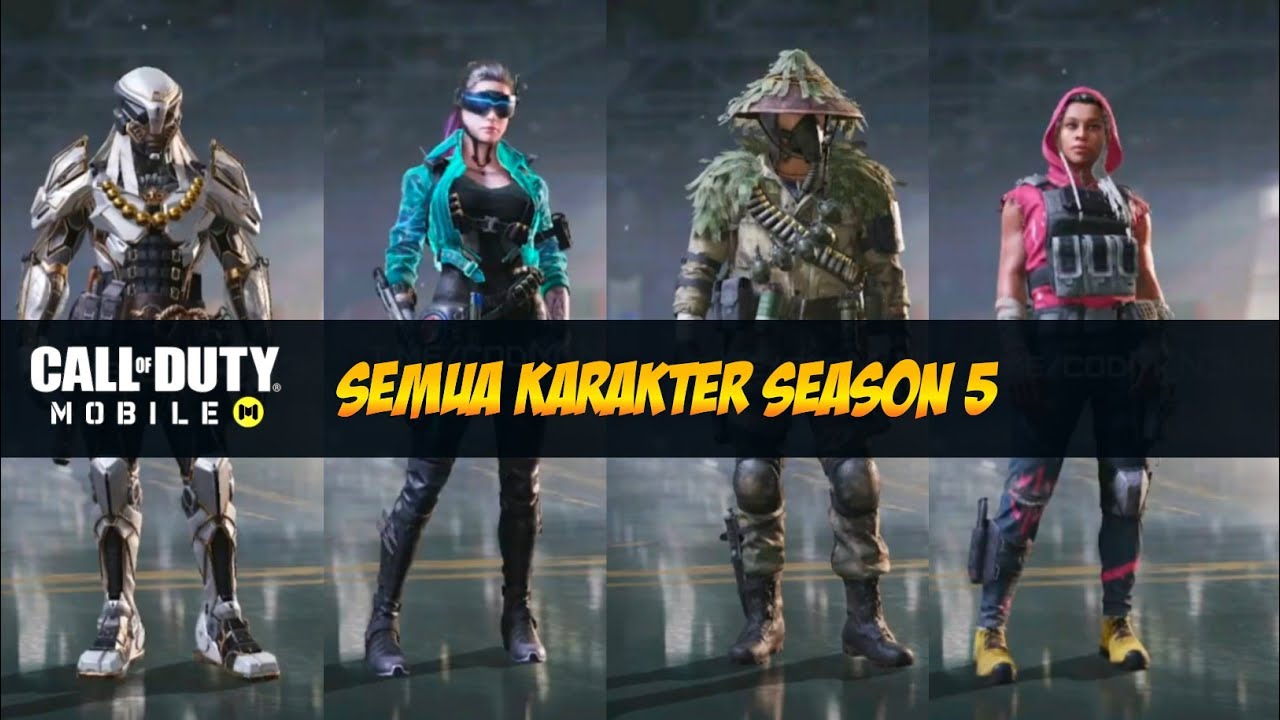 semua skin karakter codm season 5 | free karakter + battle pass + lucky draw | CODM indonesia