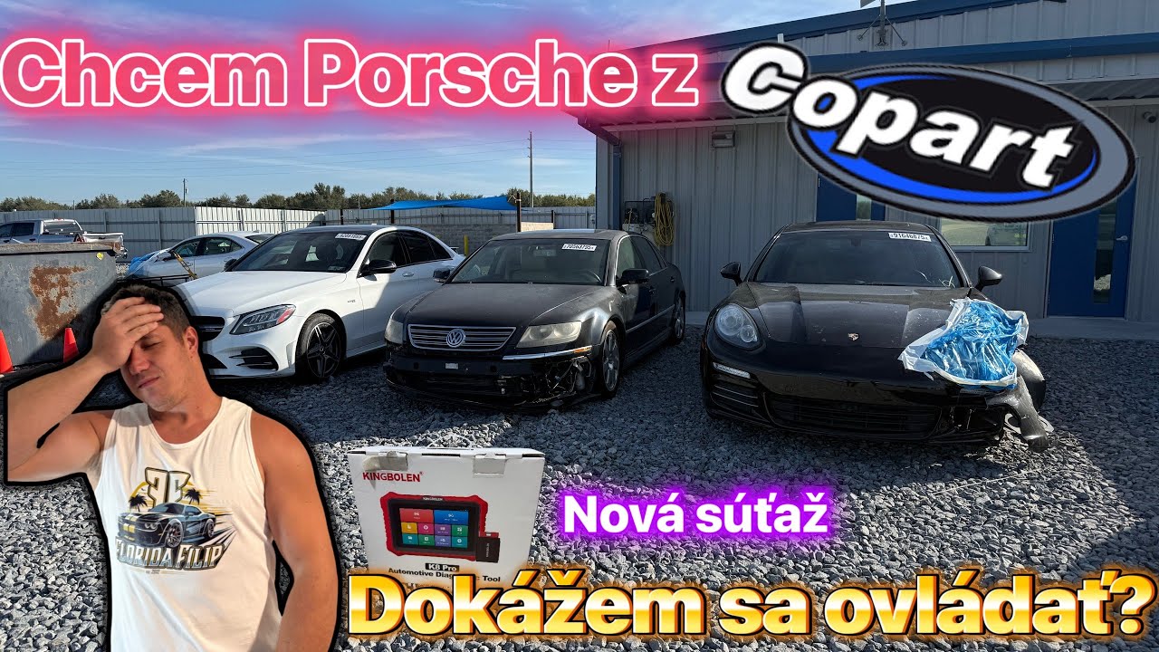 Chcem Porsche z Copart! Musíš sa pri aukcii vedieť kontrolovať?