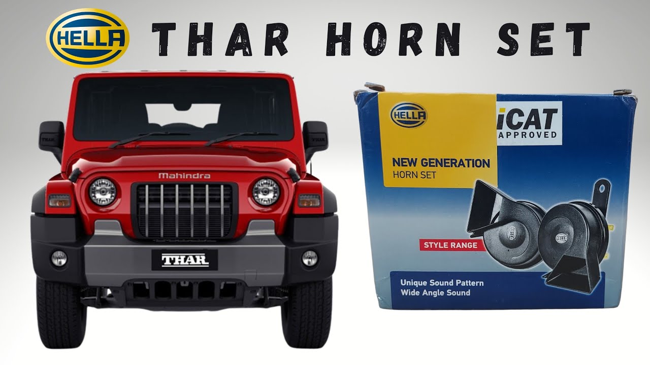 New Mahindra Thar Horn | Hella 329.300-091 New Generation Trumpet Horn Set Sound Testing