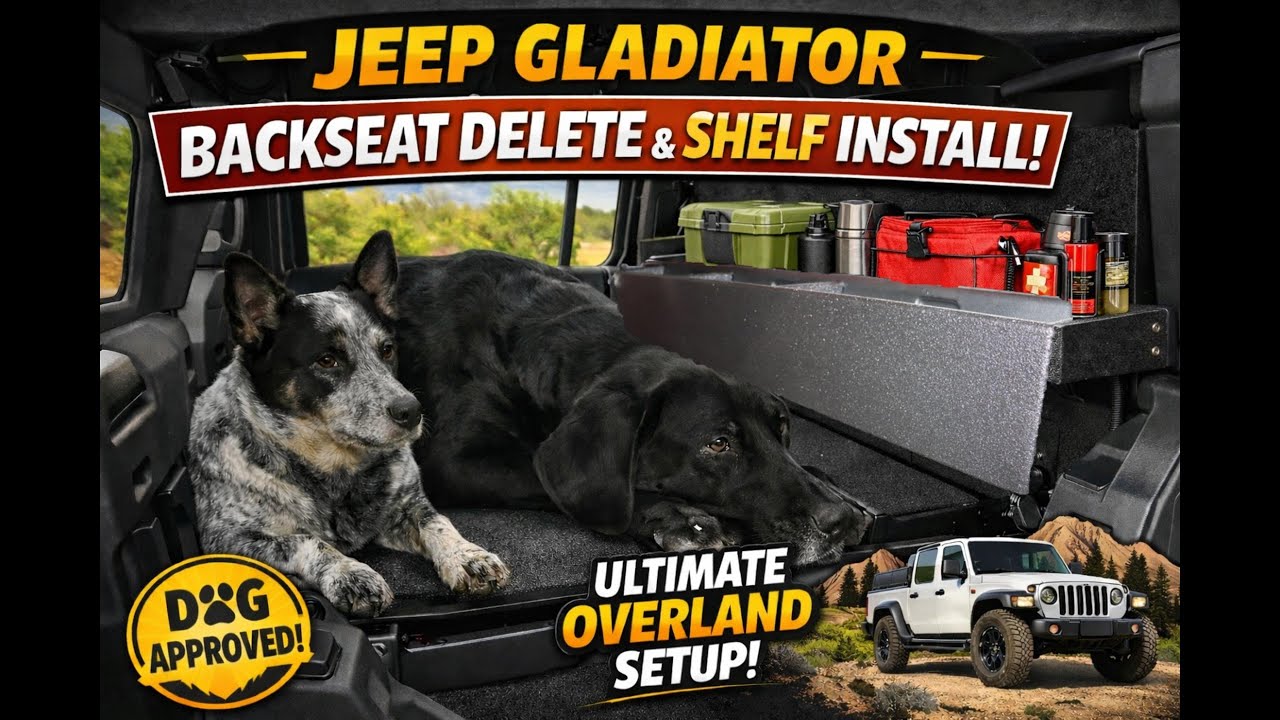 This Backseat Delete Transforms the Jeep Gladiator | Overland Storage Upgrade (Dog Approved)