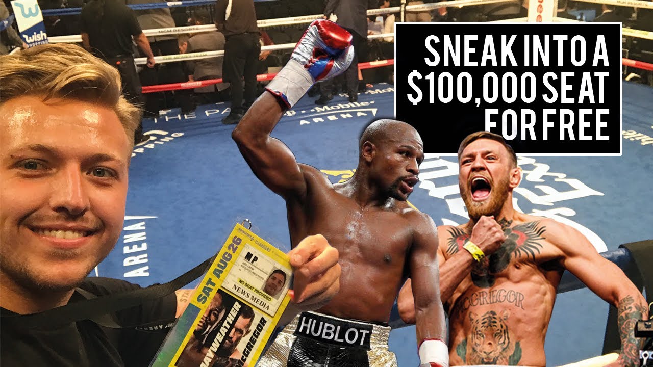 SNEAKING INTO MAYWEATHER VS MCGREGOR - $100,000 SEAT FOR FREE