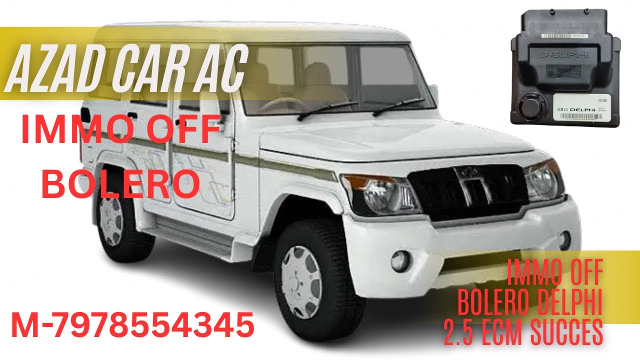 Bolero Delphi 2.5 ECM immo off kase kare  how to bolero Delphi ecm immo off  AZAD CAR AC #bolero