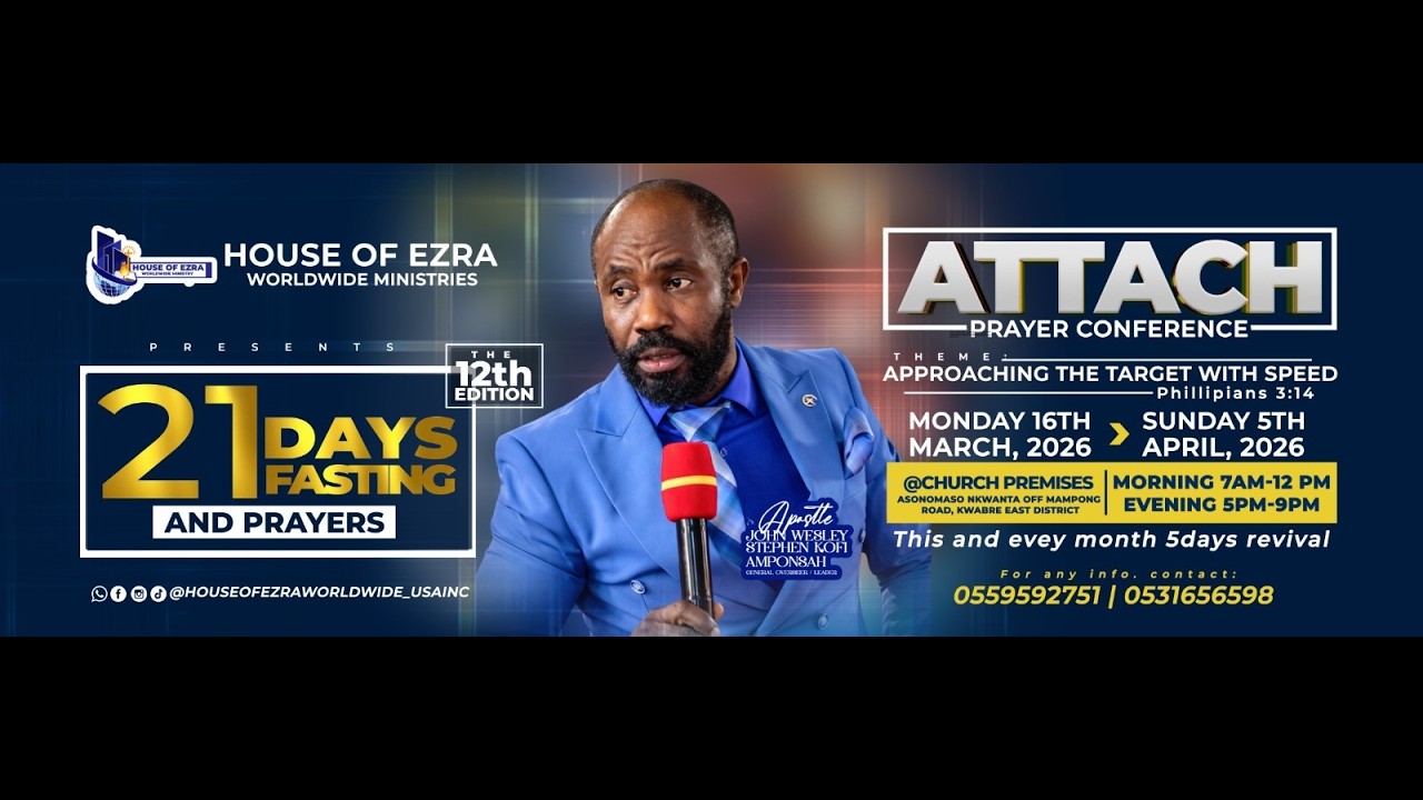 THE 12TH EDITION OF ATTACH PRAYER CONFERENCE '26.FIRST WEEK [TUESDAY MIRACLE SERVICE || 17/03/2026
