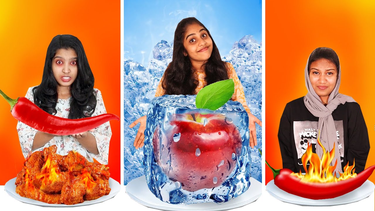 HOT VS COLD FOOD CHALLENGE 🤩 | EXTREME FUNNY FOOD CHALLENGE | PULLOTHI